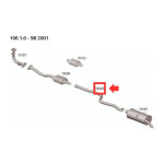 Tubo Intermediário Do Peugeot 106 1998/2001 Tubo Intermediário Do Peugeot 106 1998/2001