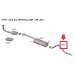 Tubo Terminal Da Sportage Gasolina/TDI 2000 Em Diante Tubo Terminal Da Sportage Gasolina/TDI 2000 Em Diante